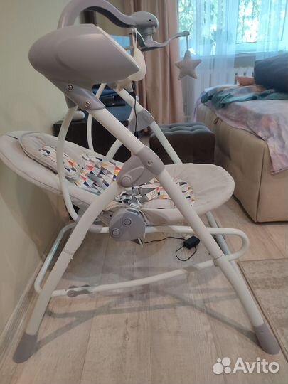 Детские электронные качели шезлонг