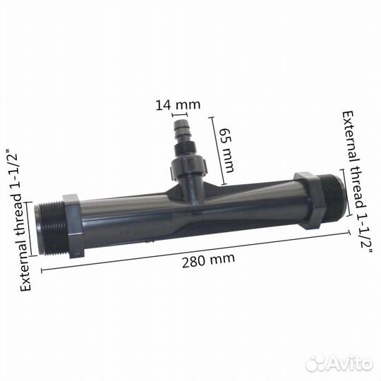 Смеситель инжектор Вентури 1-1/2 дюйма