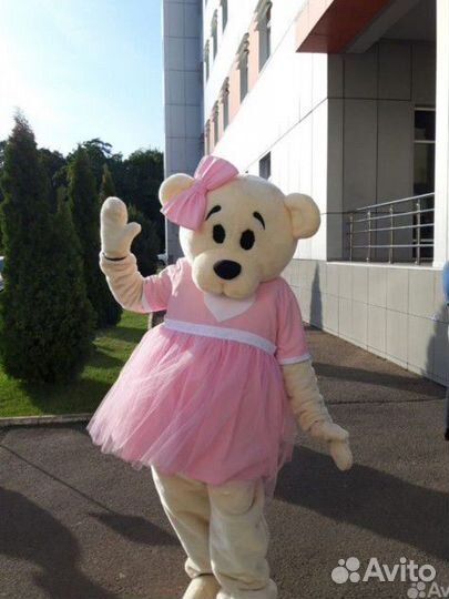 Ростовая кукла,мишка, зайка, котик. Поздравление