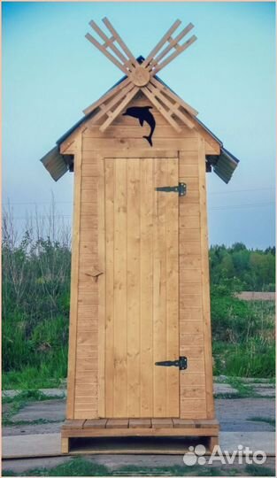 Дачный туалет деревянный прямоугольник щйж 588