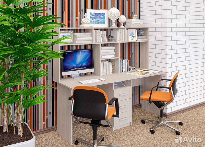 Компьютерный стол для двоих