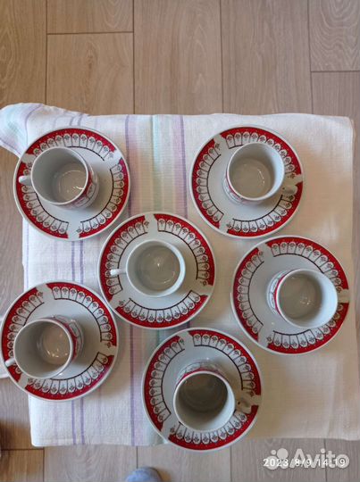 Новый Кофейный сервиз 6 персон