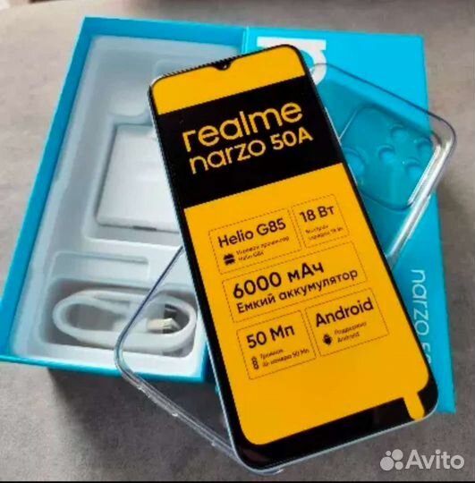 Новый смартфон Realmi narzo 50A,4/128Гб