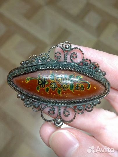 Старинная винтажная брошь