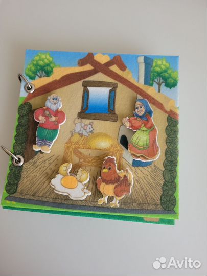 Мягкая развивающая книжка из фетра на липучках