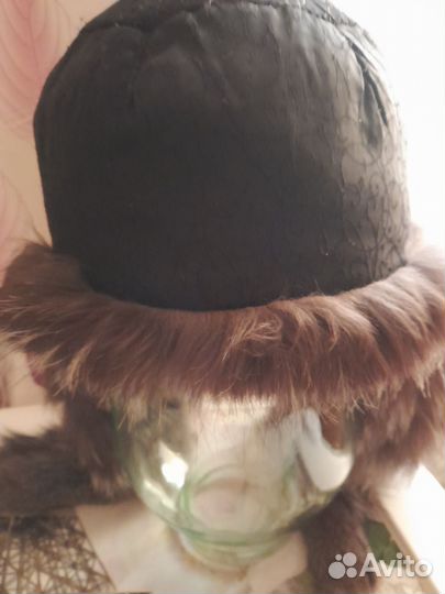 Шапка из чернобурки с ушками