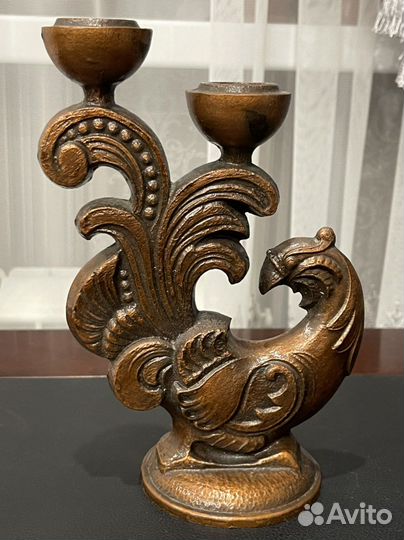 Подсвечник СССР «матрёшки» и «жарптица»