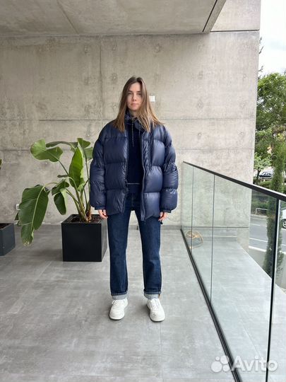 Пуховик hm premium m синий