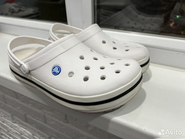 Crocs кроксы m8 w10, б/у с браком размер 40-41 см