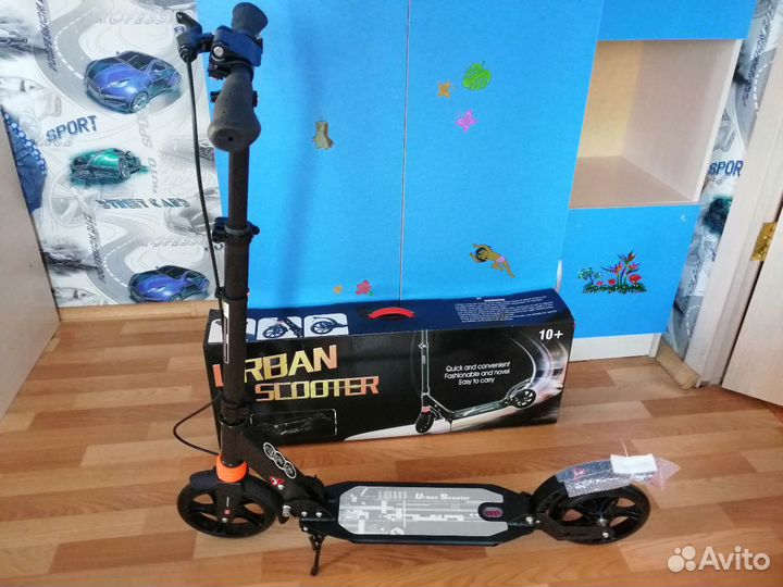 Самокат взрослый скутер Урбан до 100 кг