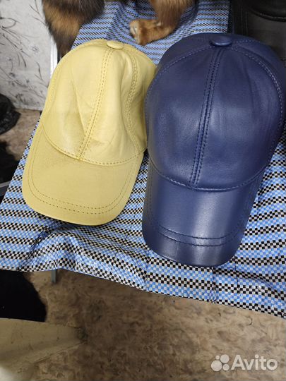 Мужская кожаная кепка