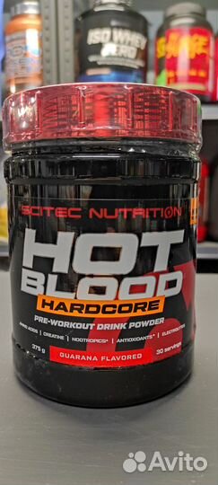 Предтренировочный комплекс Scitec Hot Blood Hardco