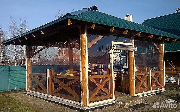 Мягкие окна для веранды террасы, беседки, под ключ