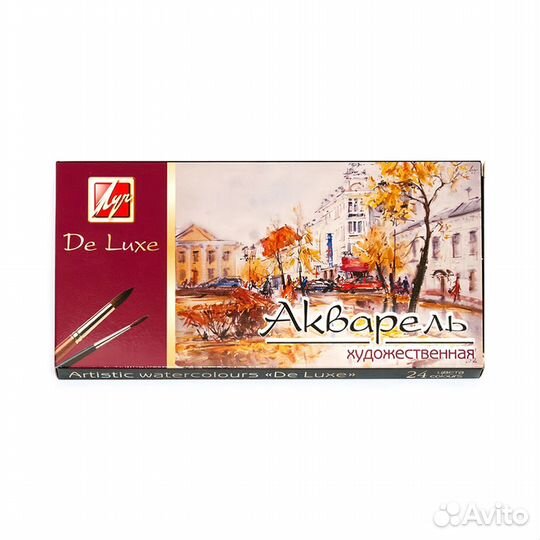 Краски акварельные/акварель луч De Luxe 24 цвета