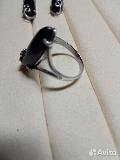 Комплект бижутерии серьги и кольцо 17, 5