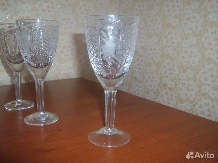 Стаканы Богемия, фужеры, рюмки, стопки СССР от