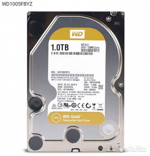 WD1005fbyz, Диск HDD WD Gold SATA 3.5