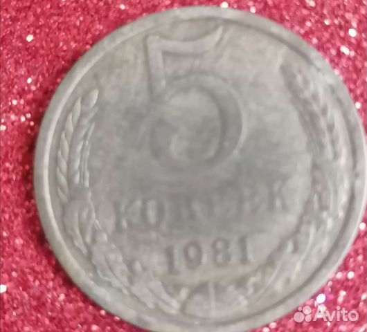 Монета СССР 5 копеек 1981г.в
