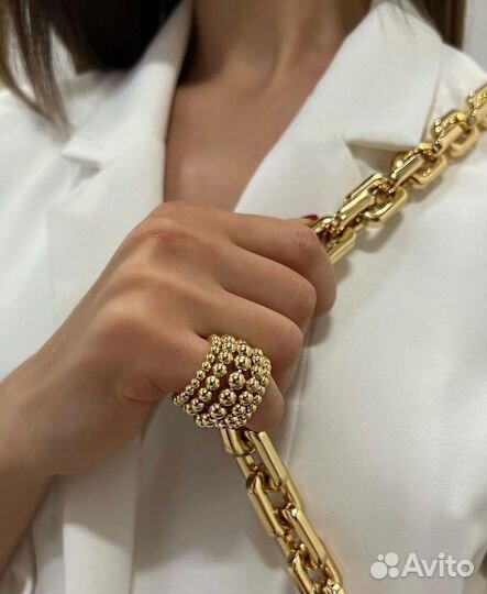 Золотистое кольцо на мизинец эстетика Poison Drop