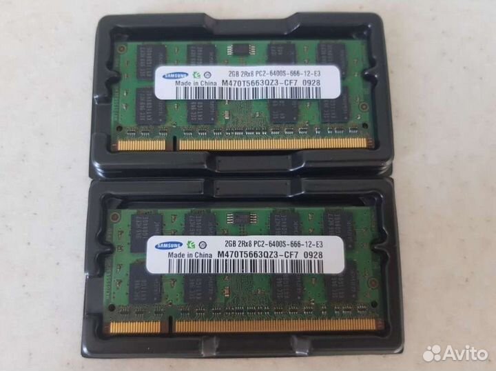 Samsung Ddr2 2*2Гб sodimm