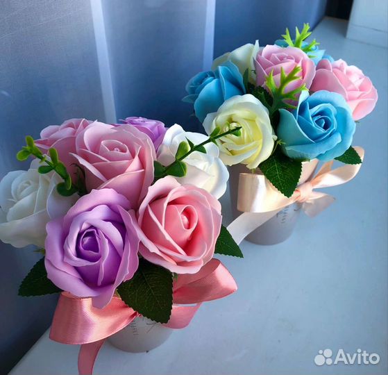 Букеты из мыльных цветов,роз