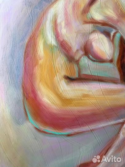 Картина маслом девушка обнаженная ню