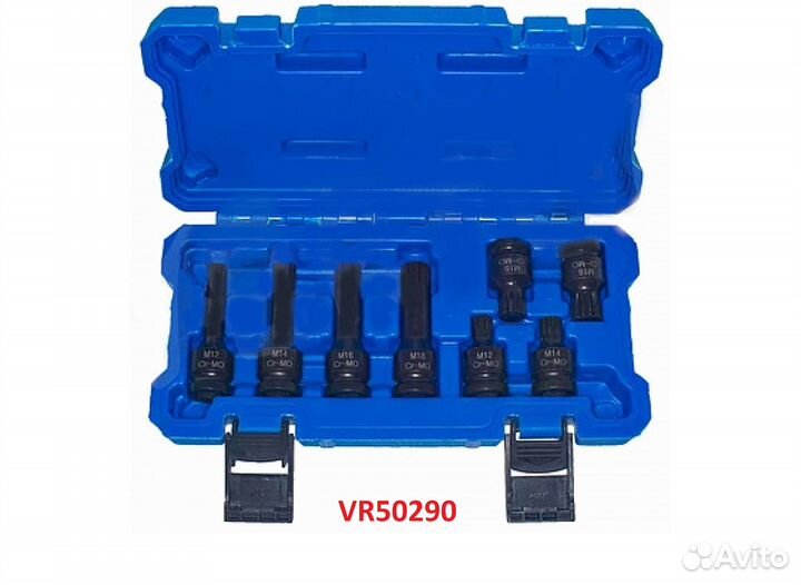 Набор головок-бит ударных Spline 8 предметов