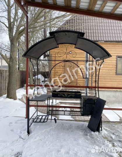 Мангал с крышей