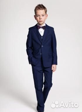 Школьный костюм (пиджак, брюки, жилет) рост 146