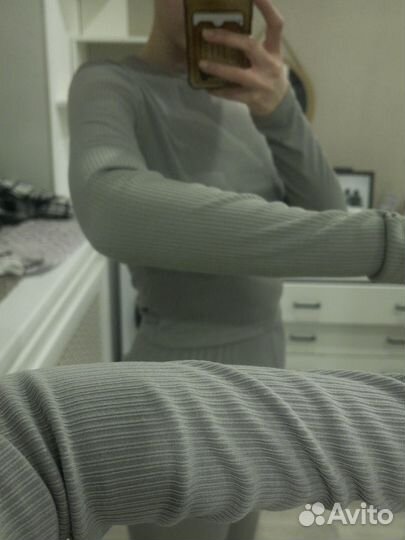 Костюм двойка трикотажный лапша женский