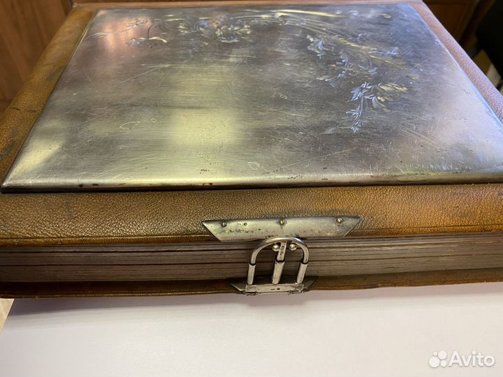 Старый альбом с серебряной накладкой 84 пробы