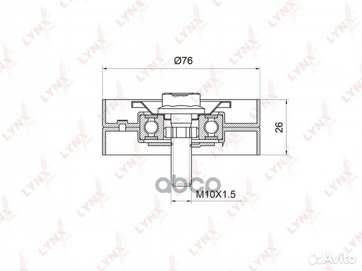 Ролик обводной приводного ремня PB7028 lynxauto