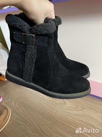 Полусапожки замшевые 37