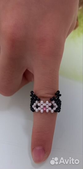 Детское колечко из бисера