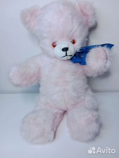 Медведь 50 см Германия На дисках Набивной Розовый