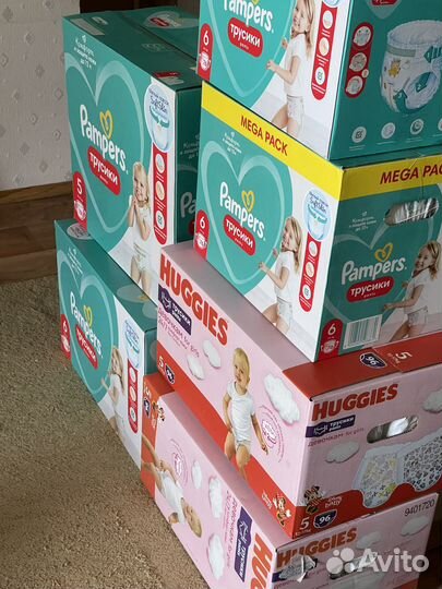 Подгузники трусики pampers pants 5 6новые