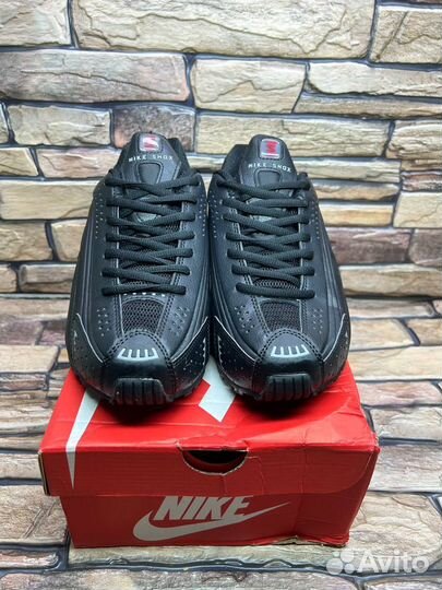 Кроссовки Nike shox r4 black red 41-45