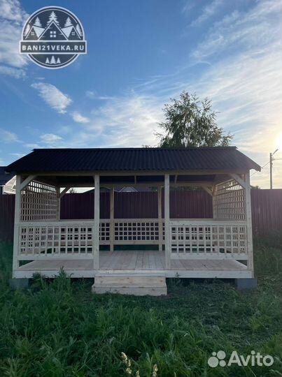 Беседка с мебелью