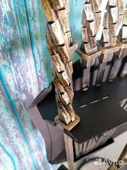 Каминный набор Щит-подставка Барс на 6 шампуров Бе