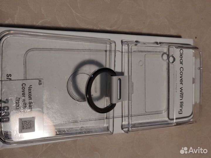 Чехол Samsung Z flip4 clear cover with ring