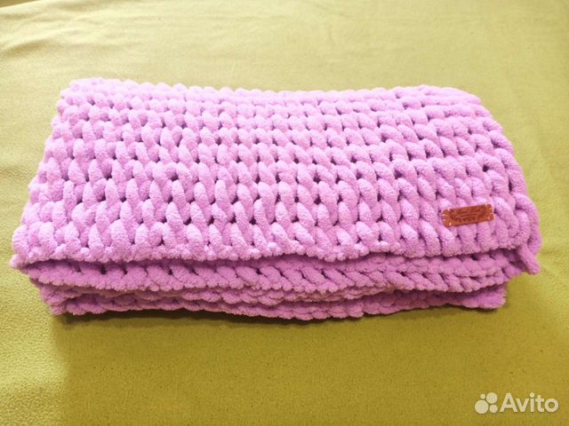 Плед детский из пряжи Ализе Пуффи