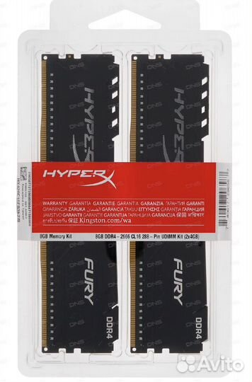 Оперативная память ddr4 8gb (2х4) 2666 мгц