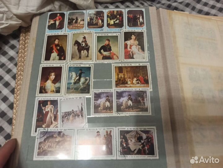 Почтовые марки разных стран, включая СССР