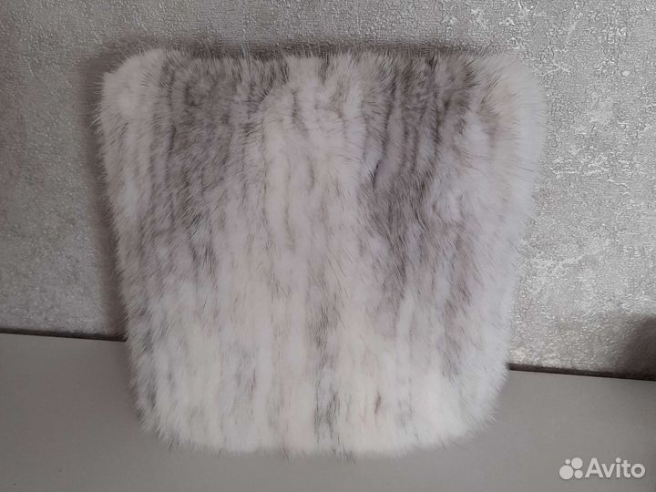 Шапка норковая вязанная женская