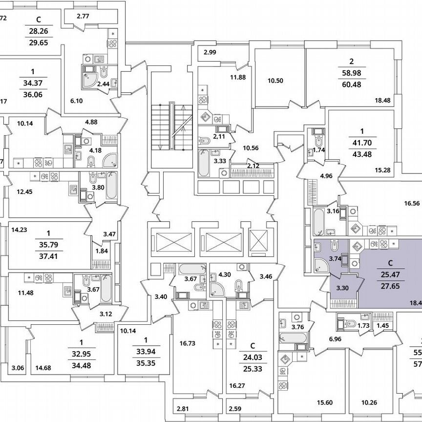 Квартира-студия, 27,7 м², 8/22 эт.