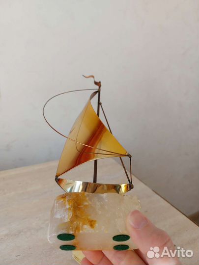 Скульптура Яхта Корабль Парусник Америка 1975