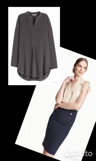 Туника и блузка шелковая H&M