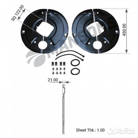 Щиток BPW барабана тормозного пылезащитный (компле