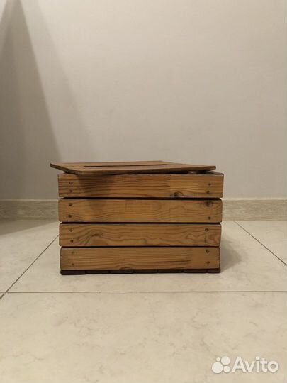 Ящик для хранения деревянный с крышкой