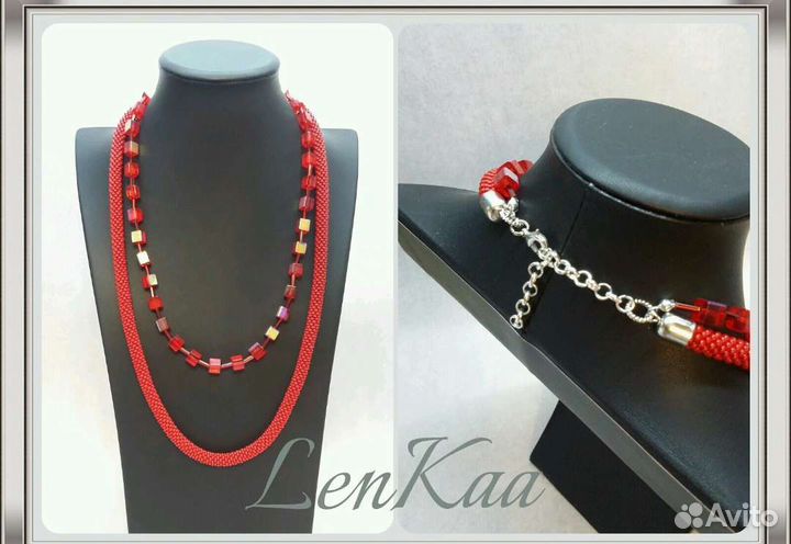 Жгут колье из бисера